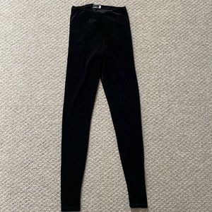 Sympli Black Velvet Leggings Size 6
